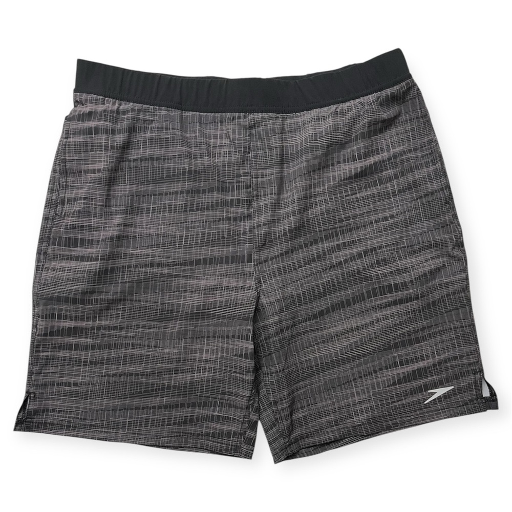 Speedo Black and White Swim Trunks